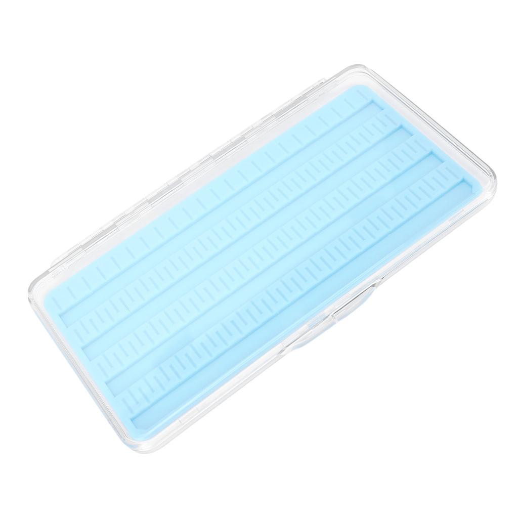 Fliegenfischerbox Magnetverschluss Easy Grip Klarsichtdeckel Einschichtige Fliegenbox mit Silikonpad L