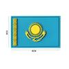 Kirgisistan und Kasachstan Flagge Klettverschluss-Patch - Taktisch Militärisch Moral Weich-PVC