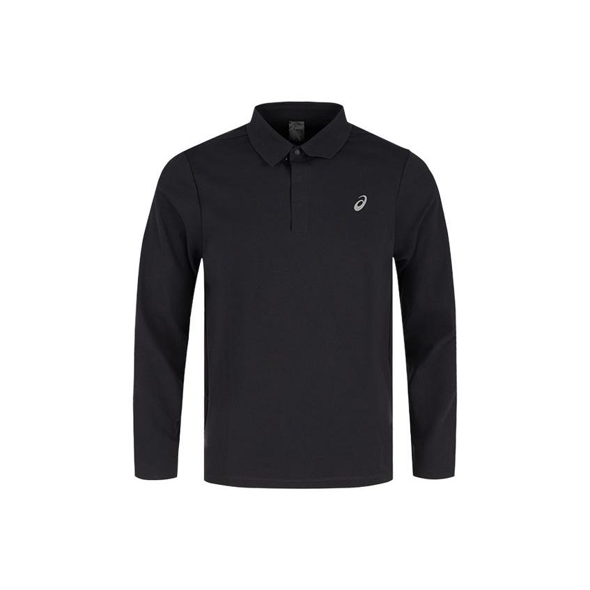 Asics Lifestyle Series Logo Moisture-Wicking Quick-Dry Breathable Comfortable Long Sleeve Polo Shirt Men Tops 2031F402-001