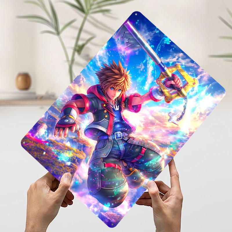 

Glowing Data Streams in Broken Horizon Metal Poster Customized Wall Art Retro Vintage Tinplate Signs for Desk Decor Wand Deko 7.9x11.8In(20x30cm)