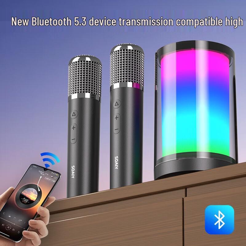 Soaiy K35M Bluetooth Karaoke Speaker with Dual Mics CN Plug (adapter Included)
