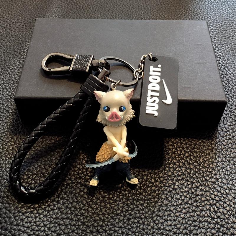 Keychain Pendant Anime Demon Slayer Kimetsu No Yaiba Kamado Tanjirou Double Sided HD Bag Pendant Gift For Fans Cosplay Props Jewelry Gift