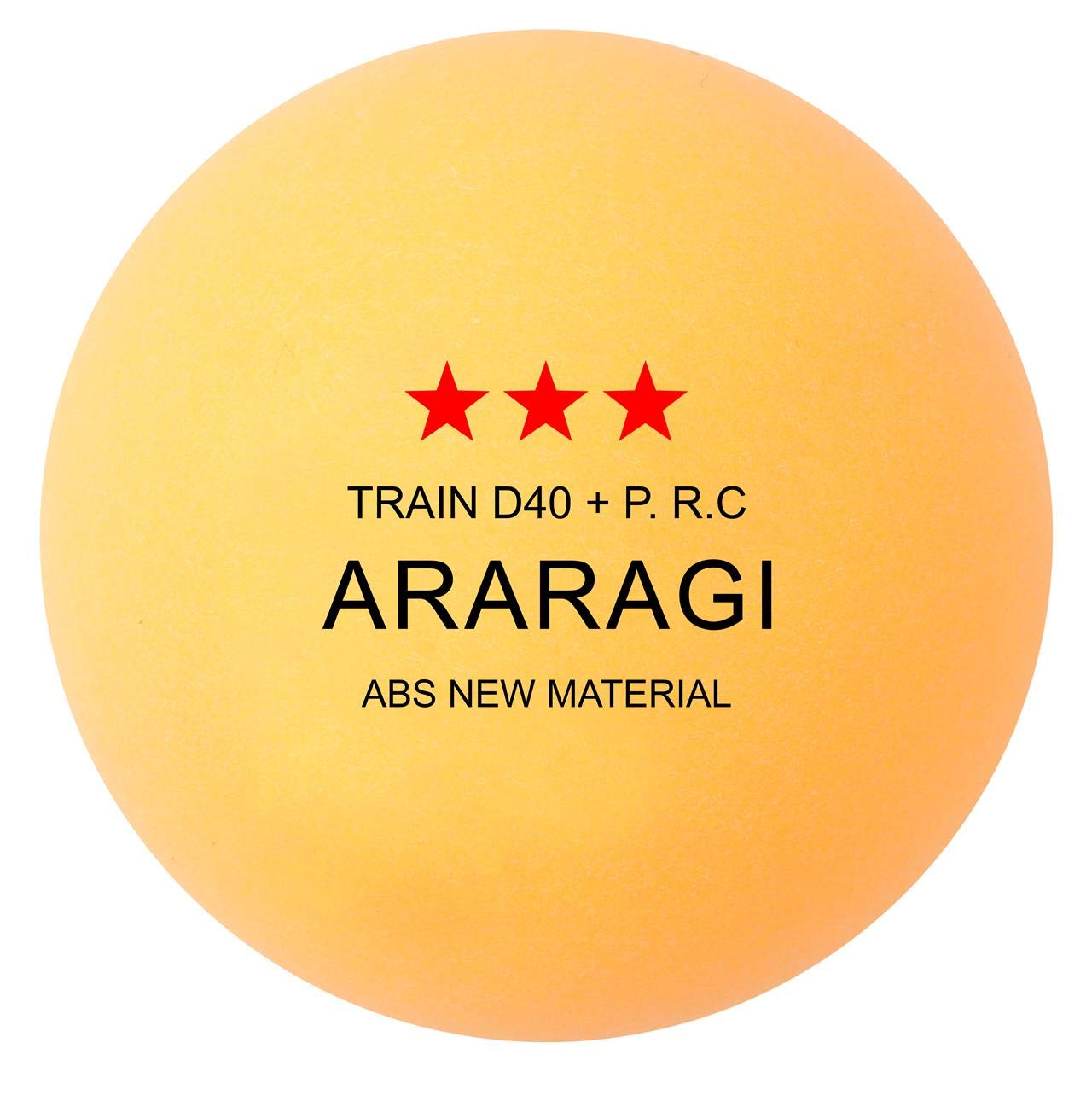 

ARARAGI Table Tennis Ping Pong Practice Size Training Pack of 60 with Balls, Balls, Plastic, 40+, Balls, (Orange, Logo)