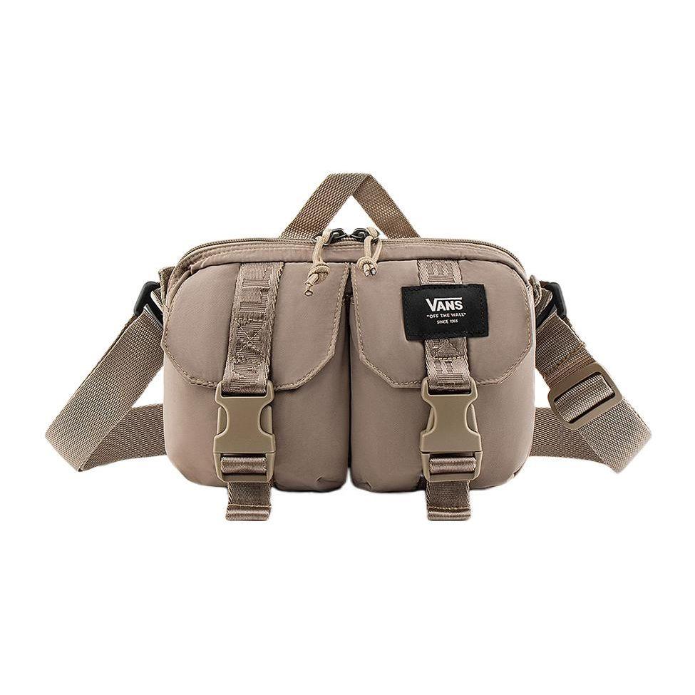 Vans Sports Casual Multi-Pocket Polyester Shoulder Crossbody Bag Unisex bags Light-Brown VN0A5KHUYEH Light Umber
