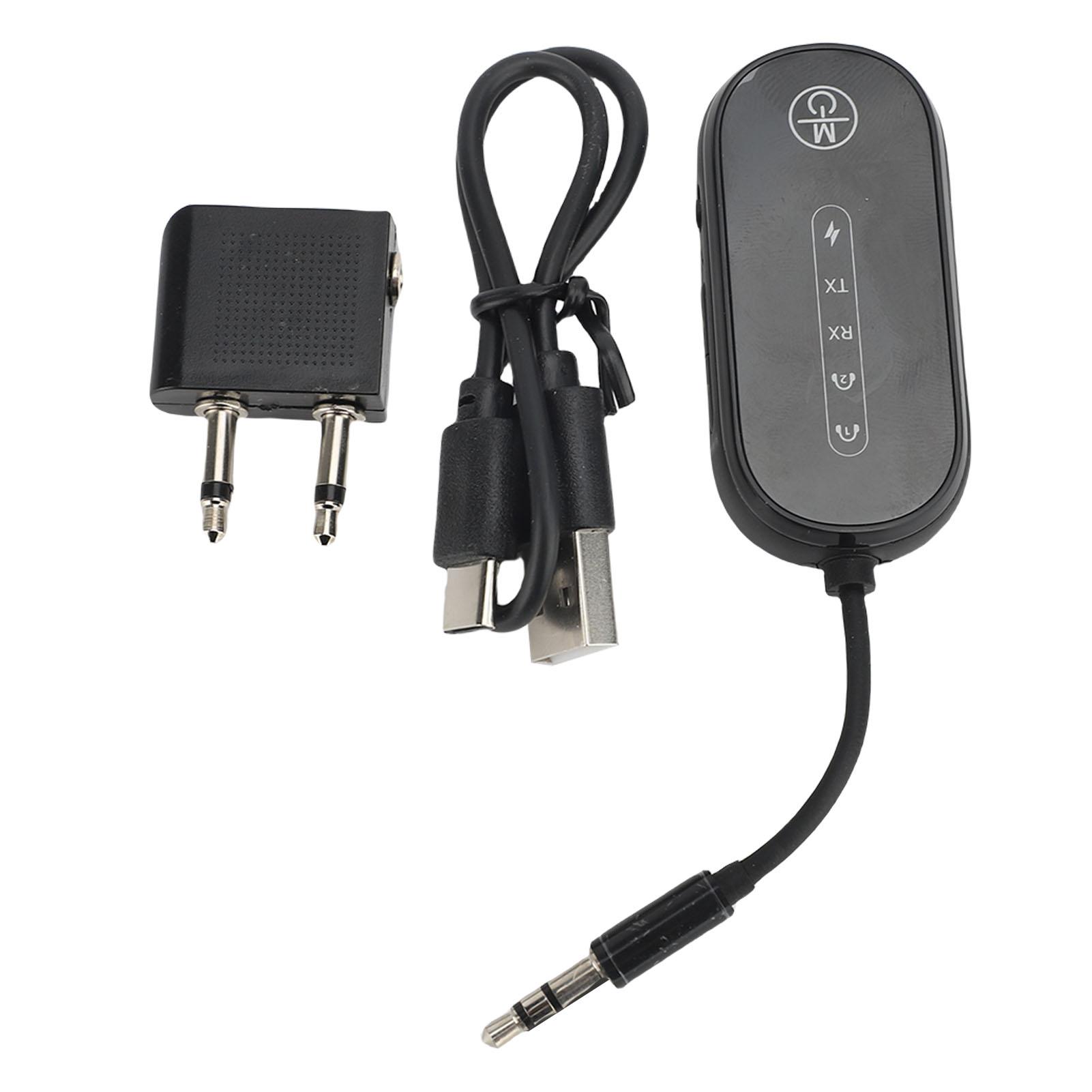 

Bluetooth 5.4 Receiver and Transmitter 32.8ft Range 3.5mm AUX Long Battery Life Airplane Wireless