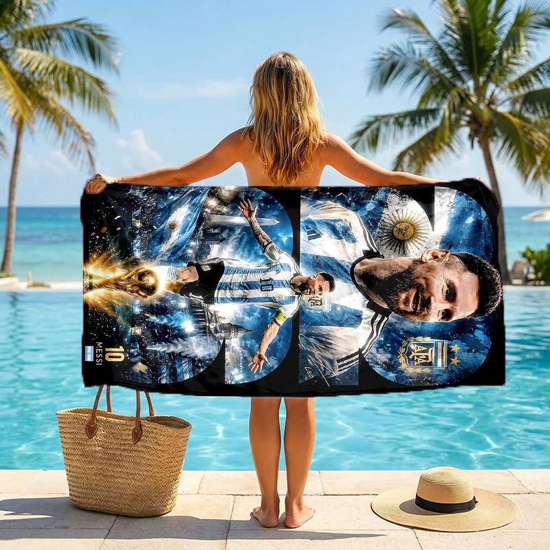 Great Soccer Player Fashion Beach Towel: Ideal for Summer Adventures Soft, absorbent and quick drying suitable for swimming and bathing