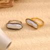 Practical Rings Finger Jewelry Elegant Long Strip Pearls Rings Stainless Steel Texture Suitable for Women Present
