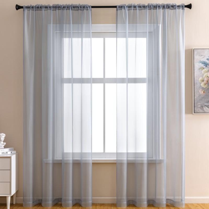 Colorful Semisheer Modern Privacy Romantic Curtains Light Filtering Window Scarf For Living Room Bedroom Study Room Decor