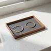 Wooden Jewelry Tray Minimalist Design Wood Grain Platter Retro Display Tray  For Dressing Table
