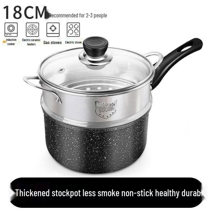 Yingtang 18cm Maifan Stone Multi-Cooker with Lid & Steamer