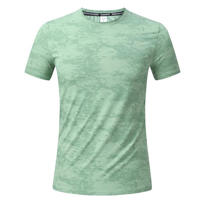 Eisseiden schnelltrocknendes T-Shirt Herren Fitness Laufen Rundhals Sommer Sport Kurzarm Herren