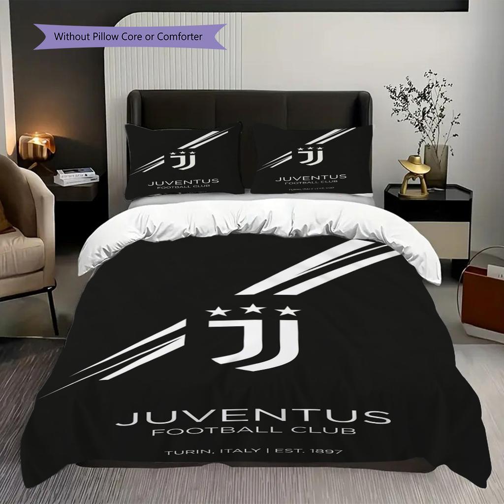 Eredità Juventus: Biancheria da letto Legacy a Strisce Audaci (1 * copripiumino + 2 * federa, senza nucleo) Regalo di compleanno di Natale Copripiumino e federa