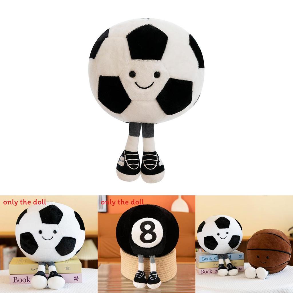 Football Basketball And Volleyball Plush Toy With Pp Cotton For Kids Home Decor And Birthday Gift