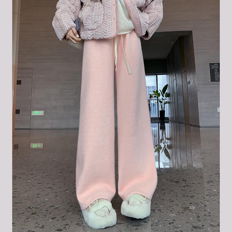 UNIFREE Women's Plush Faux Mink Fleece Warm Casual Pants
