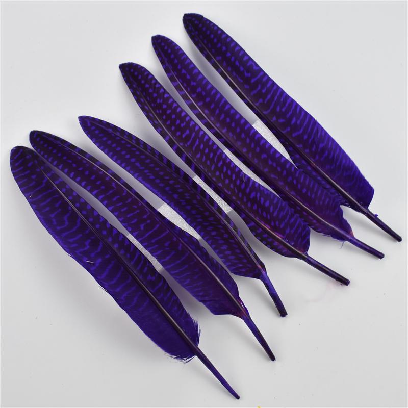 10Pcs/Lot 15-20cm Pheasant Feathers for Crafts Polka Dot Guinea Hen Flank Pearl Feather Headdress DIY Wedding Party Decoration
