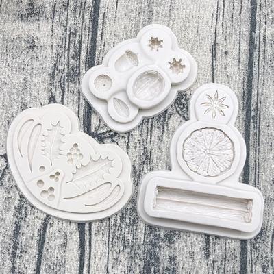Lemon Cinnamon Star Anise Nuts Christmas Silicone Mold Cupcake Candy Baking Mold Chocolate Fondant Cake Decorating Tools