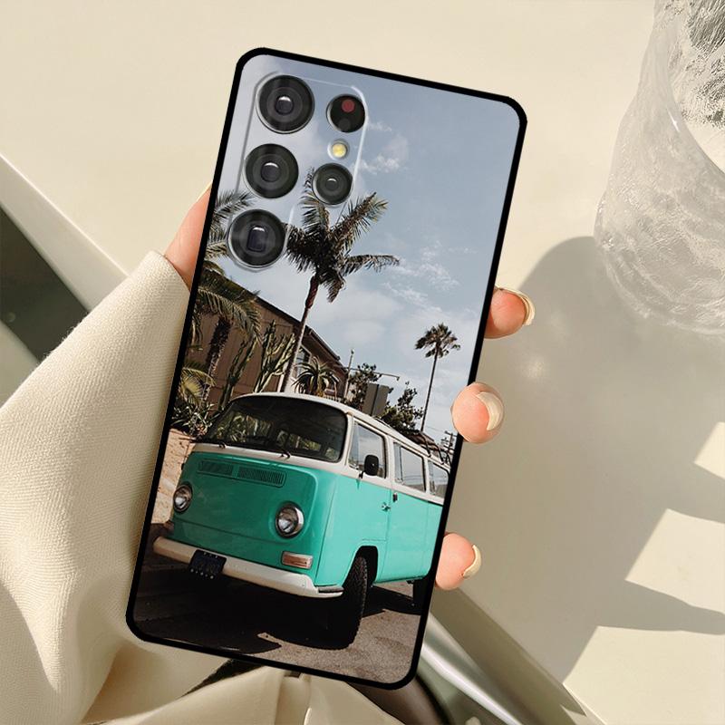Combi Van Surf For Samsung Galaxy S22 Ultra S21 S20 FE S8 S9 S10 Note 10 Plus Note 20 Ultra Phone Case