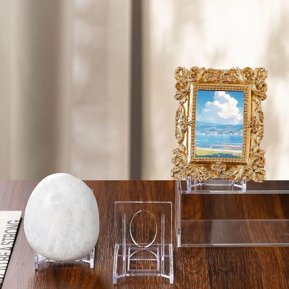 Acrylic Display Easels Clear Photos Card Support Wedding Home Decor Display Stand