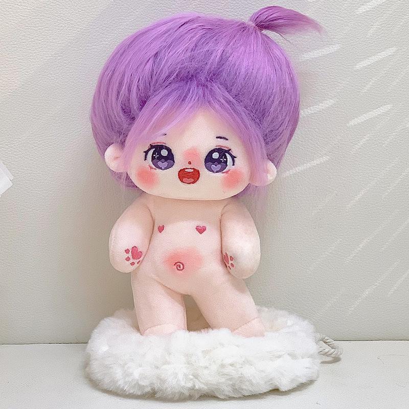 Plüschpuppe mit krausem Haar, mit wechselbarer Kleidung und Zubehör