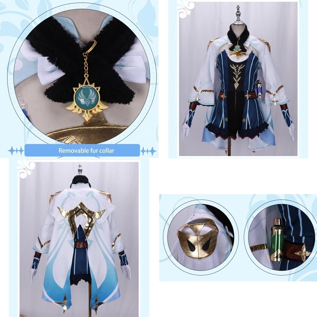 Genshin Impact Sucrose Costume For Cosplay And Halloween Silky Non-wrinkling Fabric And Exquisite Detailing