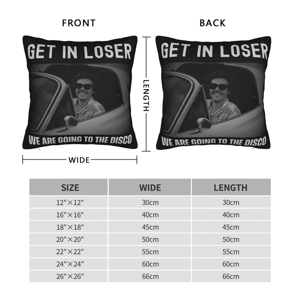 Harrys Styles Kiss All The Time Disco Occasionally Pillowcase Cushion Cover Decorative Throw Pillow Case Cover Home Zippered