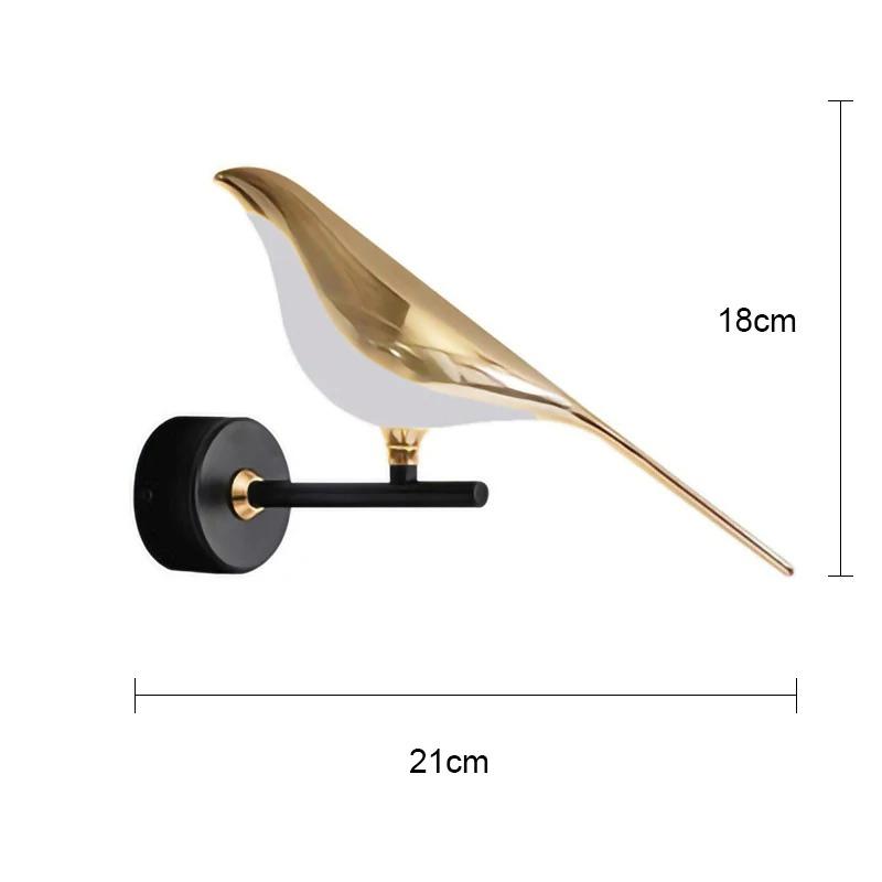 Modern LED Wall Lamp Magpie Bird Light Indoor Lighting Home Bedside Bedroom Living Room Simplicity Art Decorative Wall Lighting