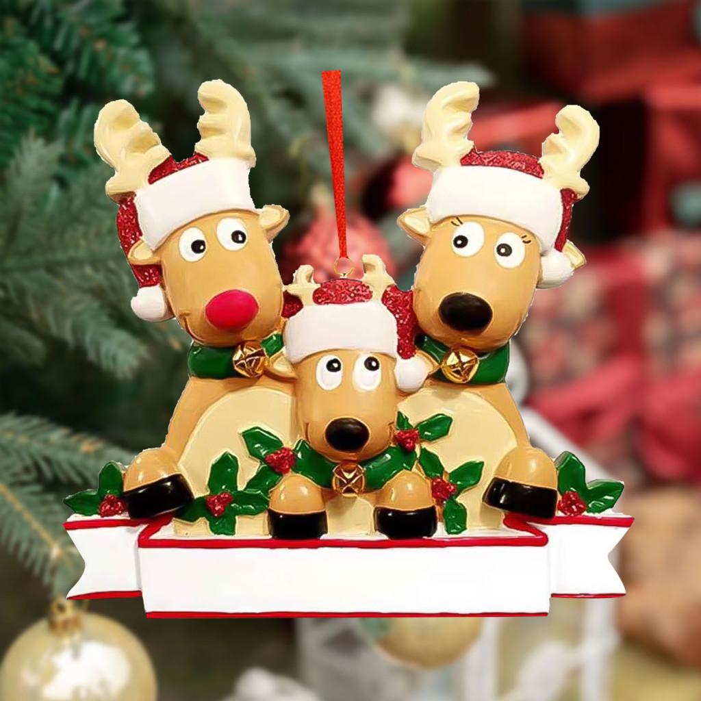 Beautiful Resin Christmas Reindeer Ornaments Set Of Handcrafted Holiday Decor Items