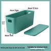 Caja de Almacenamiento de Plástico Larga y Estrecha con Tapa - Rectangular, Tamaño Grande