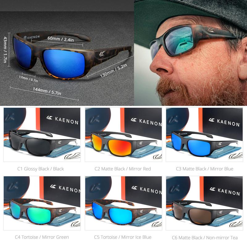 KAENON Marca Design Alta Qualidade Óculos de Sol Polarizados Para Homens Esportes Óculos de Sol Pesca Cool Feminino Óculos de Sol UV400 Masculino Óculos
