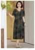 Elegant Short Sleeve Plus Size Summer Dress for Middle-Aged and Elderly Women