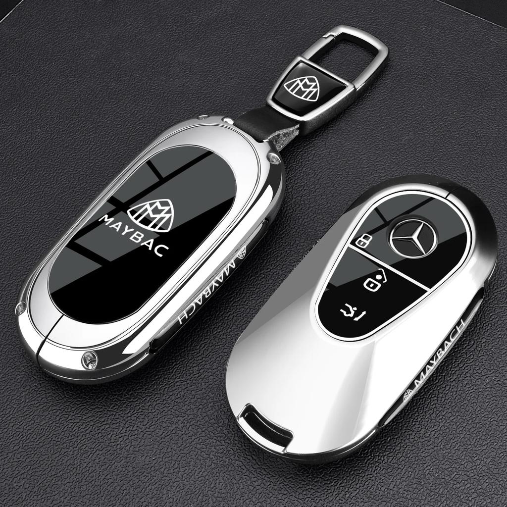 OQA4 Car Key Case Cover for Mercedes Benz C S A Class W206 W223 S350 C260 C300 S400 S450 S480 S500 Smart Key Holder Keychain