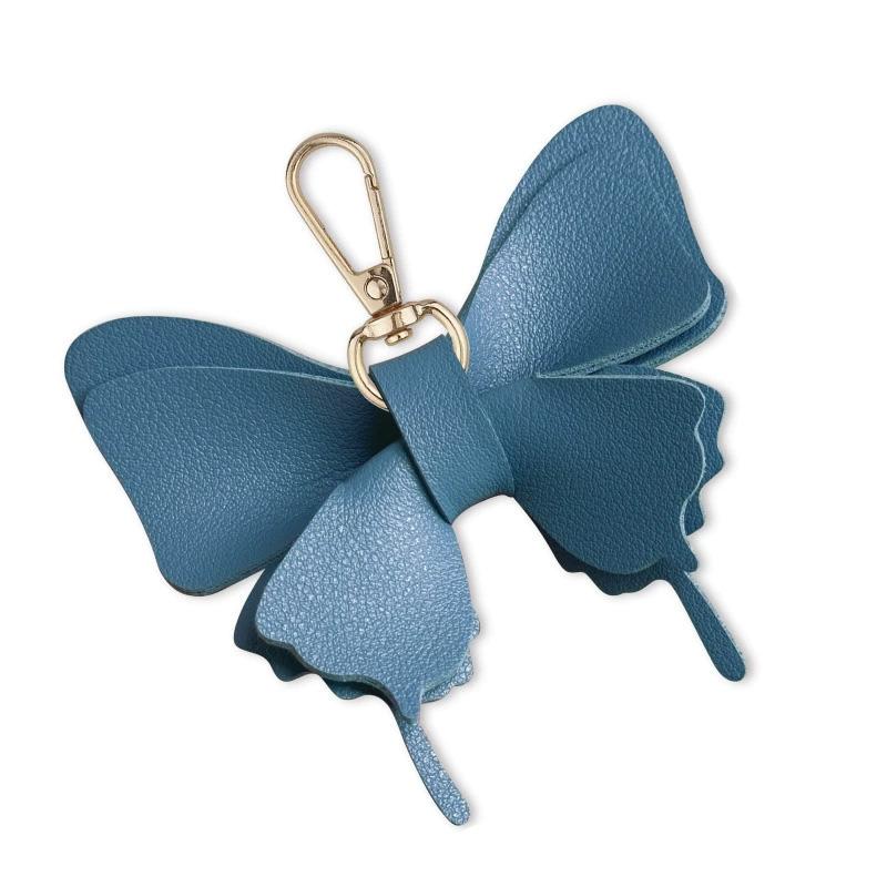 1pc Leather Creative Keychains Colorful Backpack Decoration Exquisite Key Ring Bag Charm Butterfly Pendant