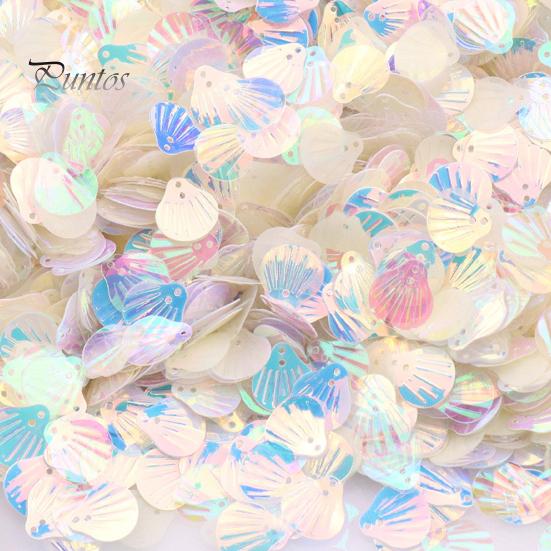 Seashell Sequins Multicolor Decorative Portable Oval Hologram Mermaid Paillette Sequins Daily Use
