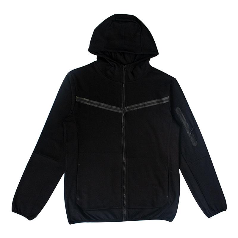 

Мужская хлопковая толстовка с капюшоном на молнии 2025 - Повседневная куртка с длинным рукавом на весну/осень XXL чёрный