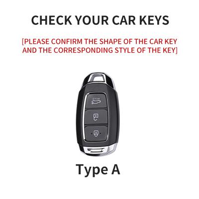 

Suede Car Key Case Cover For Hyundai I30 I10 I40 Ix35 Elantra Ix25 Rina Festa Santa Fe Sonata Solaris Sonata Hybrid NEXO Tucson Black Key Ring