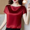 Women Summer T-shirt Round Neck Loose Short Sleeves Pullover Soft Keep Cooling Breathable Solid Color Plus Size Women Summer Top Women Clothes