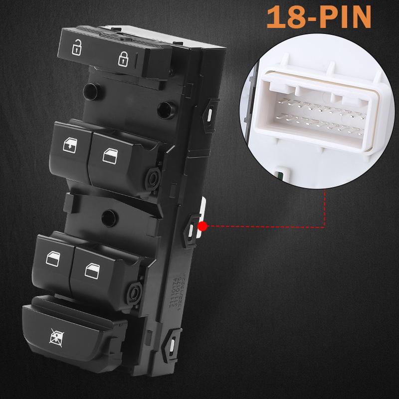 93571M6100 Front Left Power Window Switch Driver Side For Kia Forte    Black One Touch Down Only Left Hand Driver