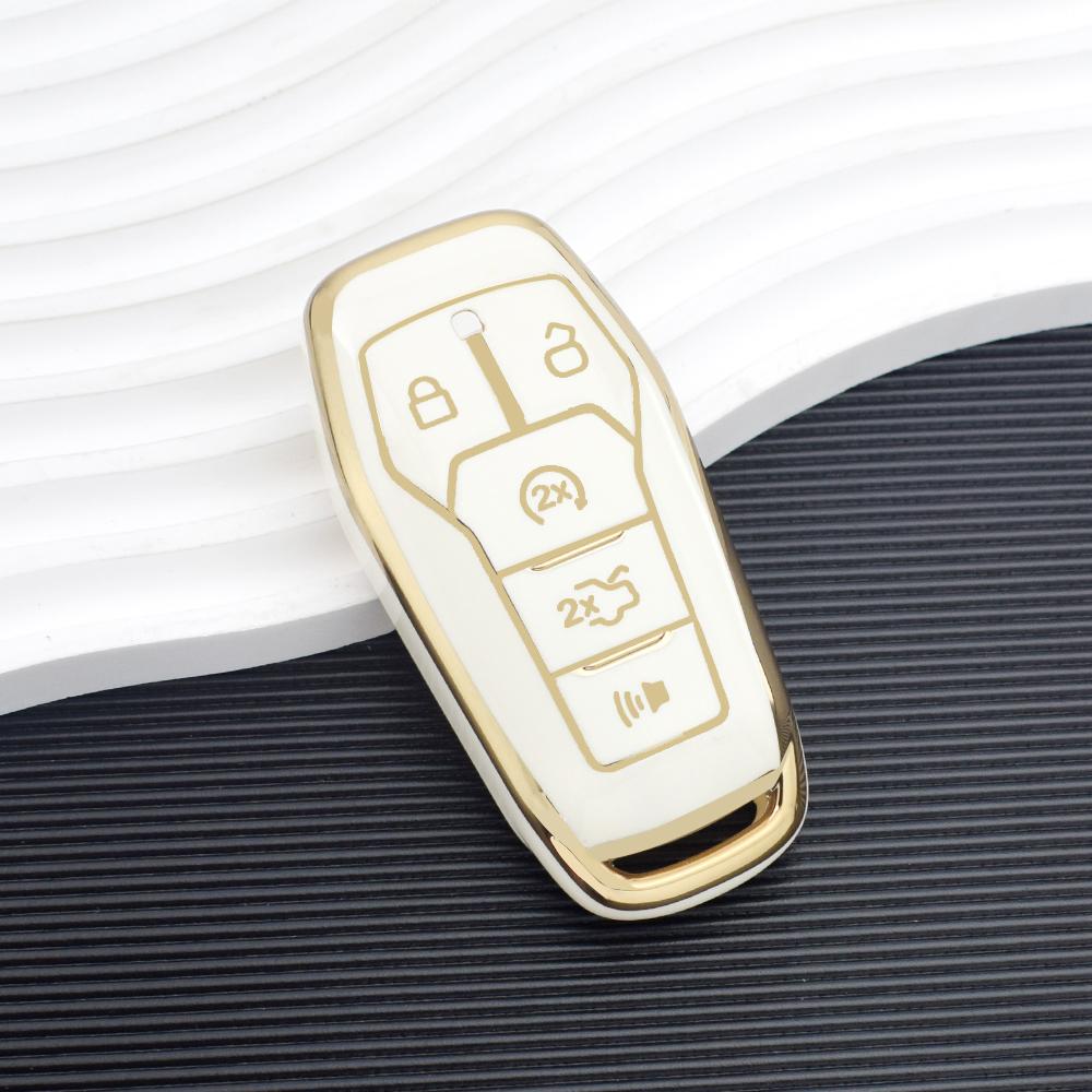 5 Buttons Tpu Car Remote Key Case Cover For Ford Fusion F-150 Edge Explorer Mustang Lincoln MKZ MKC Platinum 2016 F150 Lariat