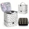 Large Capacity Double-layer Cosmetic Bag, Nail Polish Storage Bag, Orderly Storage, Necessary for Travel Storage