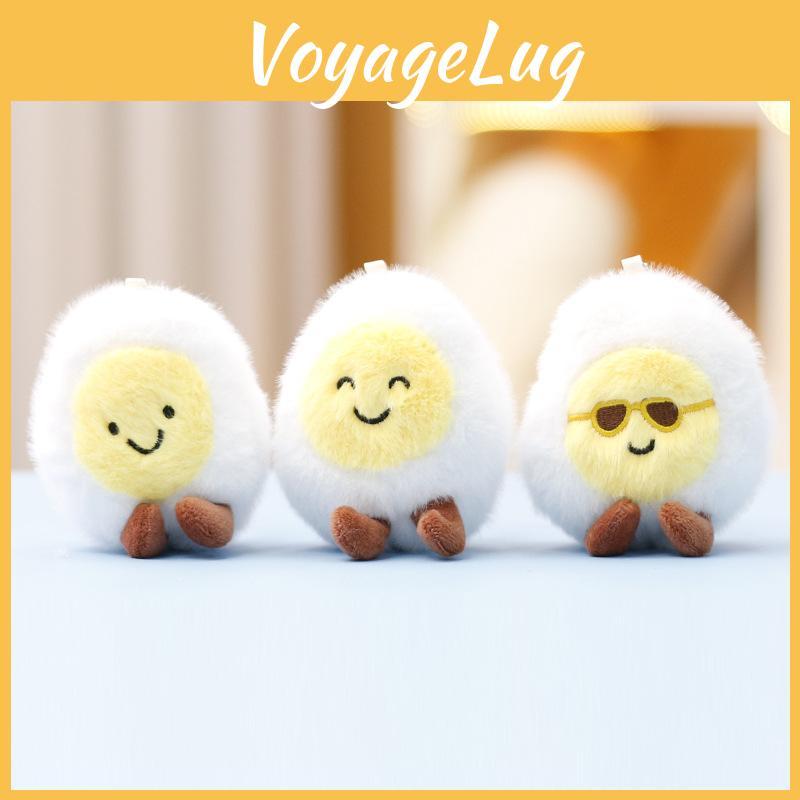 Boiled Egg Plush Doll Cartoon Keychain Bag Decoration Pendant Gift Cute Toy