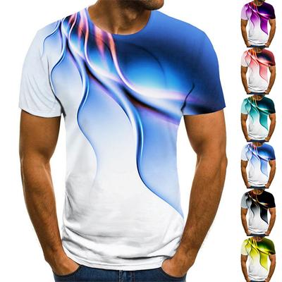Neue Sommer Herrenmode T-shirt Persönlichkeit Farbe Blitz Gedruckt männer T-shirt Top