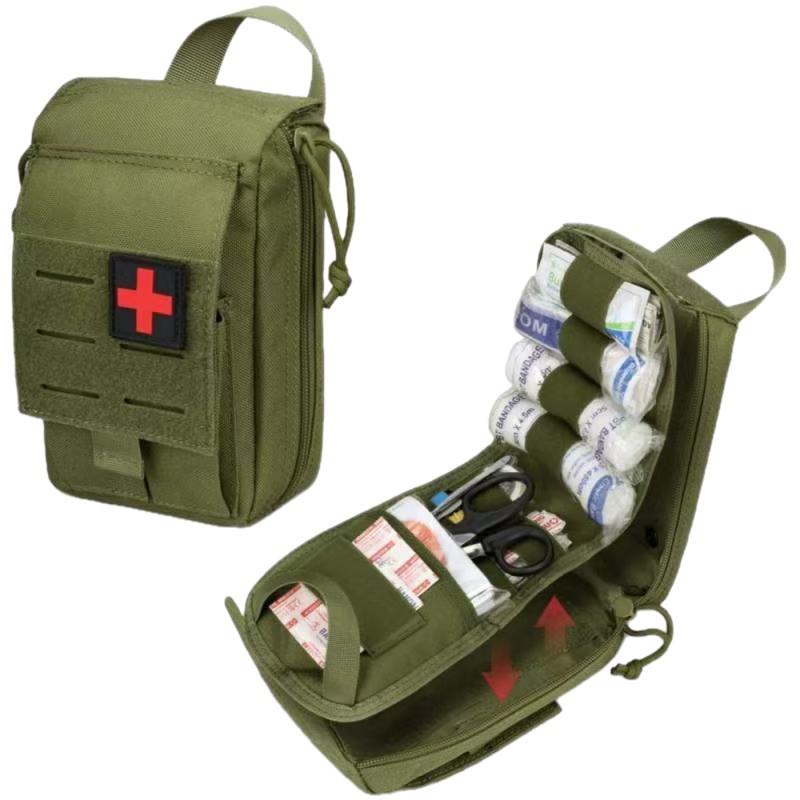 Camouflage MOLLE Tactical Medical Pouch: Multifunctional First Aid & Lifesaving Kit for Outdoor Adventures and Mountaineering