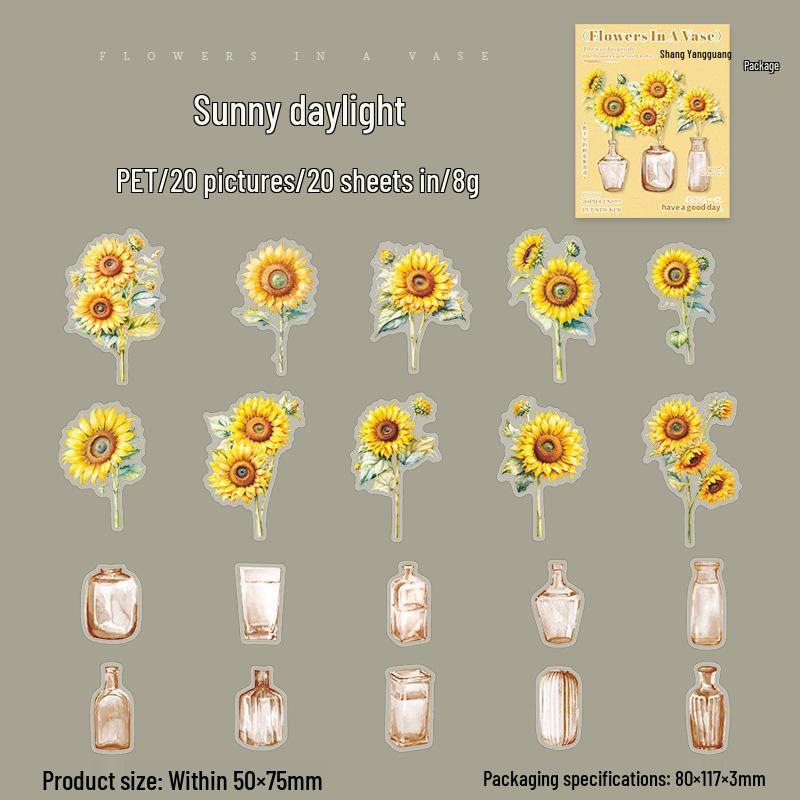 Beautiful Day Vase Bouquet Sticker Set - 6 Styles