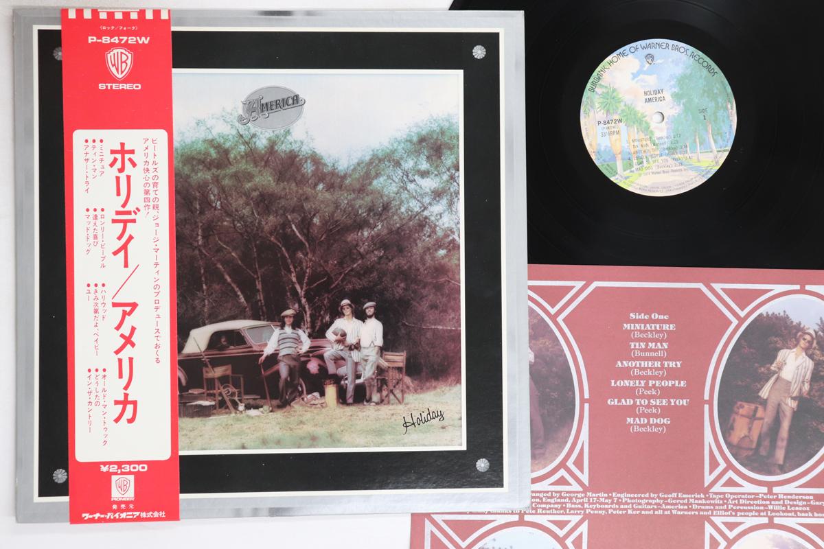 

LP Record AMERICA - Holiday P8472W WARNER BROS 1974 Japan Obi Rock Used