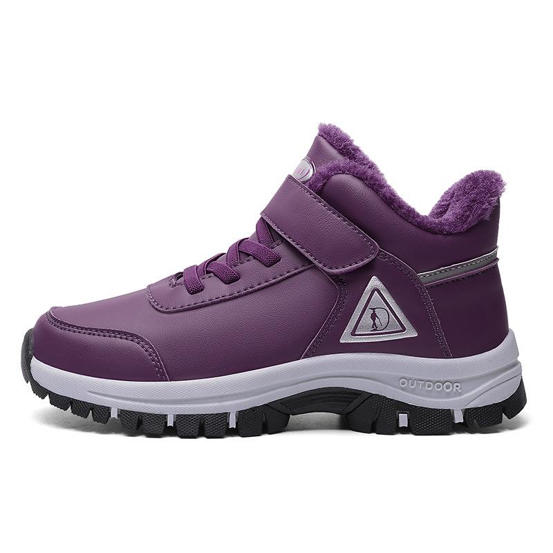 Lijian autumn and winter elderly people velvet warm middle-aged and elderly cotton shoes women's casual shoes men's leather waterproof women's boots d