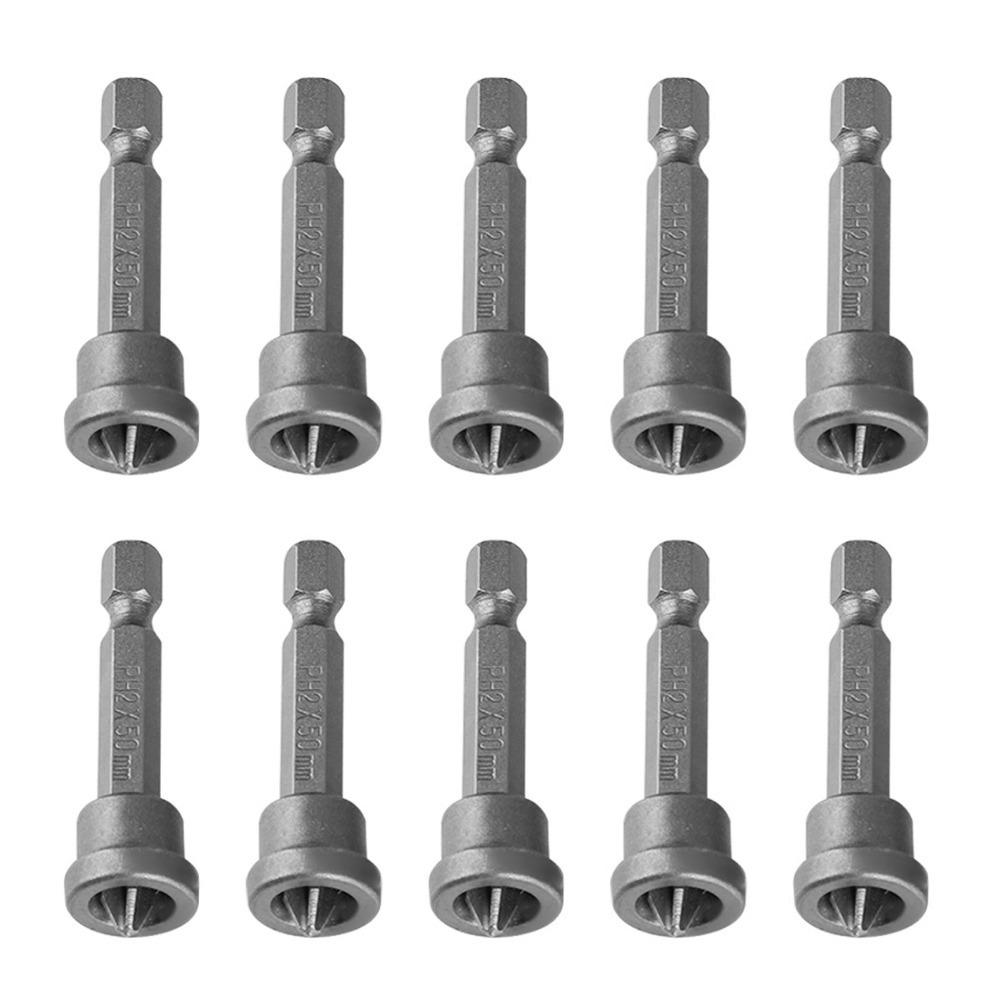 

10pcs PH2 Magnetic Screwdriver Bits Set 50mm Plasterboard Locating Bits Drywall Installation