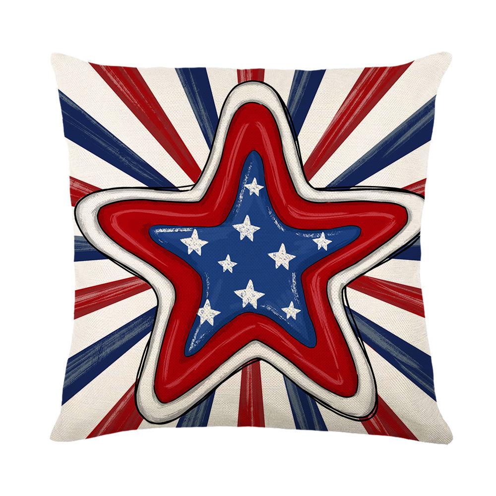 

Полиэстеровая наволочка на День независимости Звезды и полосы Фейерверки Патриотические лозунги Прямые продажи Новая наволочка 45 * 45Cm (without pillow core)