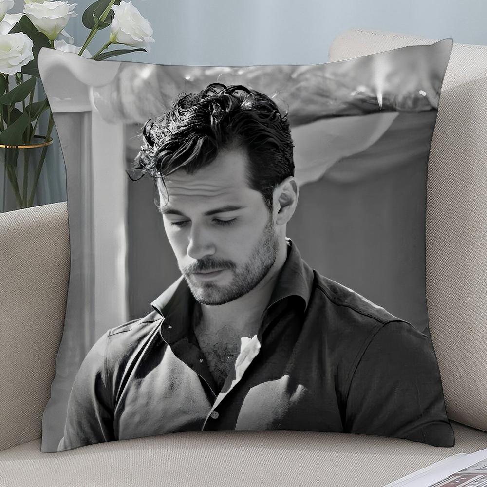 Super Star H-Henry Cavill Pillow Case 3D Print Polyester Fiber 40*40 Cm Home Sofa Throw Pillow Cover Decoration Festival Gift