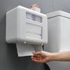 Wall Mounted Bathroom Tissue Box Punch Free Paper Towel Holder Toilet Paper Box  for Home
