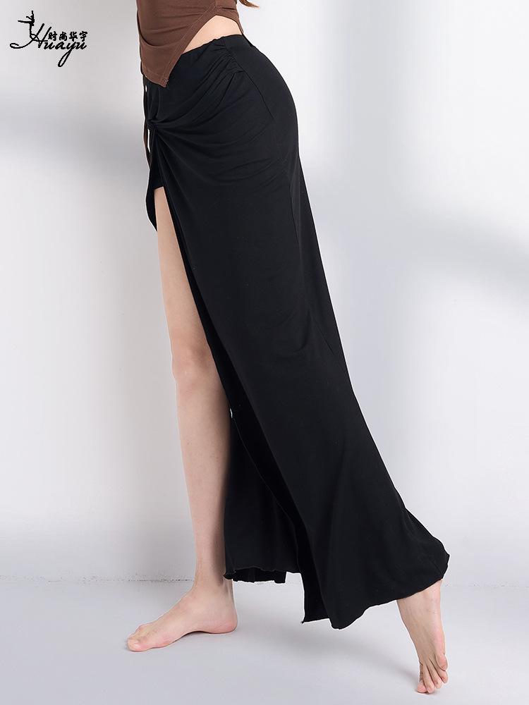Huayu 2025 Slimming Modal Belly Dance Skirt with Sexy Slit